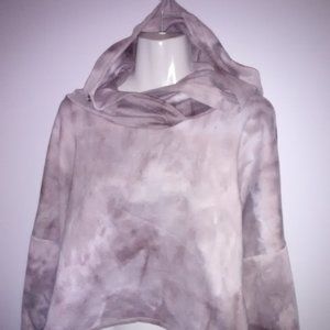 Cropped Mauve Tie Dye Hoodie size 2X
